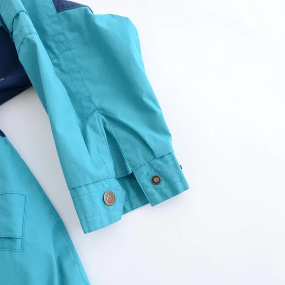 Vintage 80S American Weekend Teal And Blue Zip Up Nautical Lightweight Jacket M - Picture 8 of 15